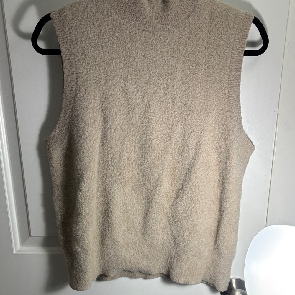 BAILEY 44 fuzzy tan mock neck